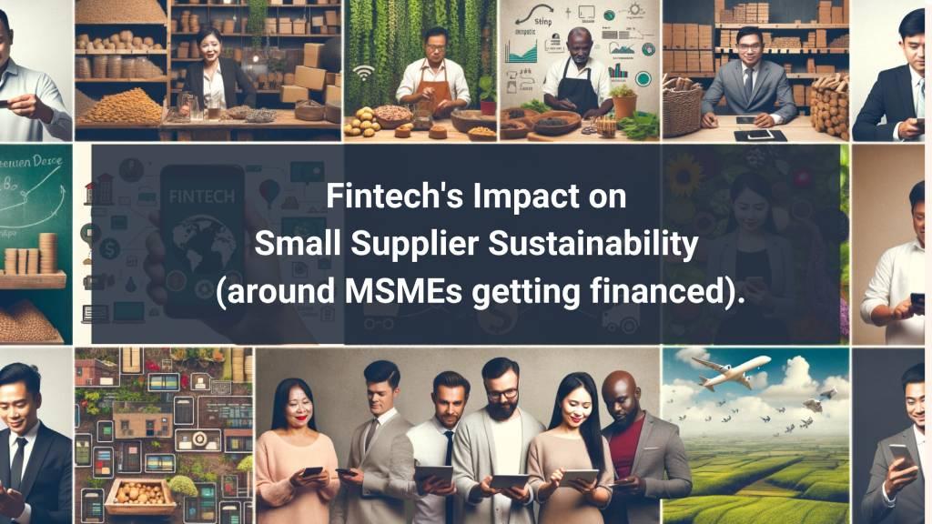 Fintech's impact on small supplier sustainability (around MSMEs getting financed)